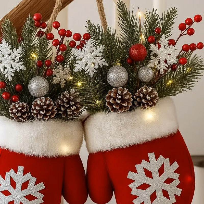 ð¥Christmas Sales 49% OFFð¥Sparkling Christmas Mitten Wreath