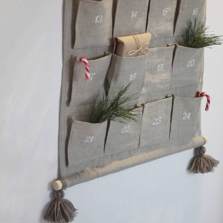 Natural Linen Advent Calenda