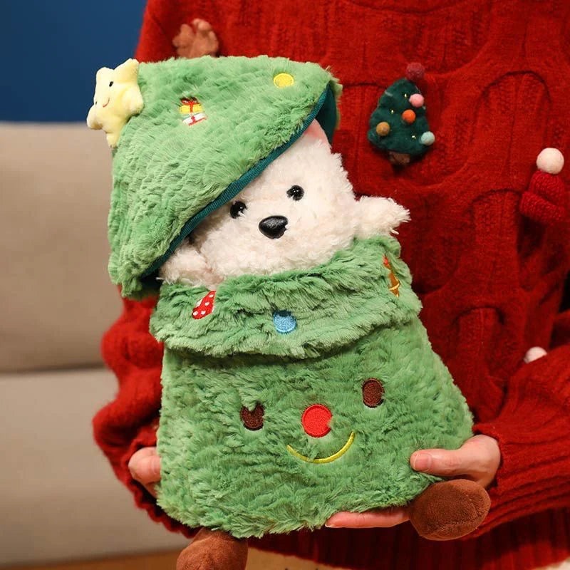 Christmas Tree Pup Plushie Set