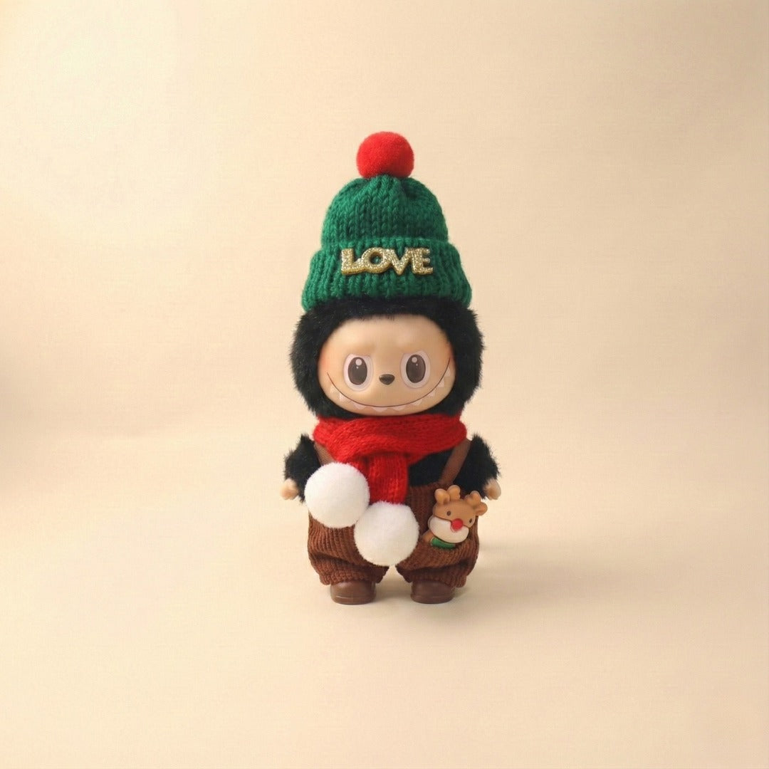 Labubu Pin For Love (V4) Holiday Love Knit Outfit