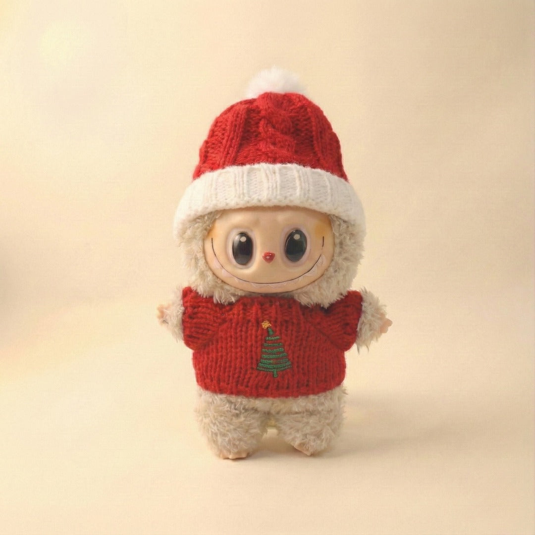 Labubu Holiday Tree Knit Outfit