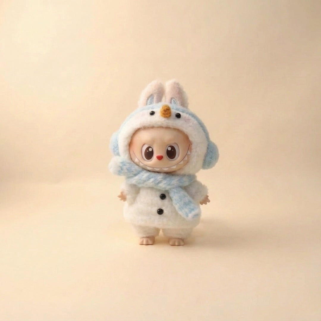 1284Labubu 4.0 Snowman Knit Outfit (Blue)
