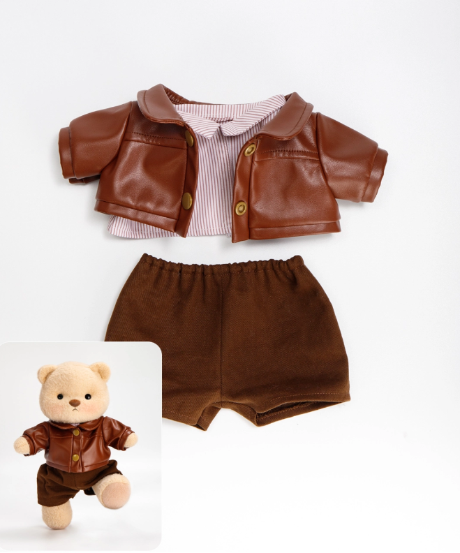 Brown Leather Jacket Bear