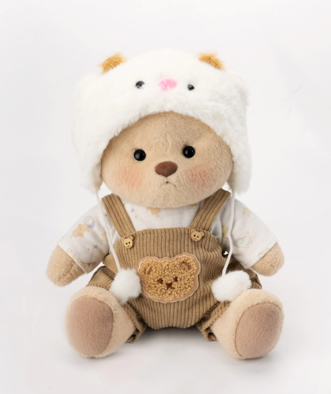 White Sheep Brown Overalls Bear