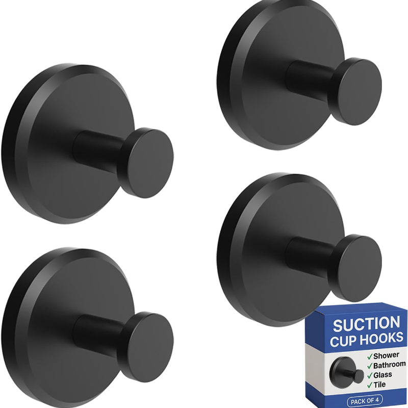 4-piece Suction Cup Hook Set