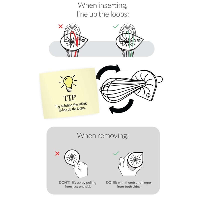 Whisk Wiper - Wipe A Whisk Easily