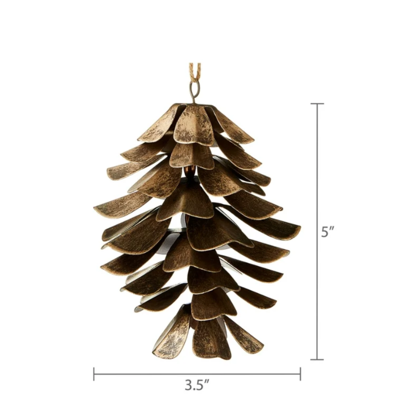 Brown Pinecone Christmas Ornaments