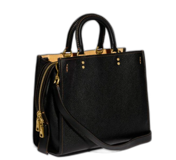 Women's Rogue Bag In Regenerative Leather Brass/Black