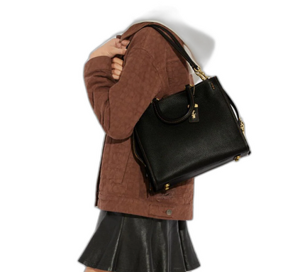 Women's Rogue Bag In Regenerative Leather Brass/Black