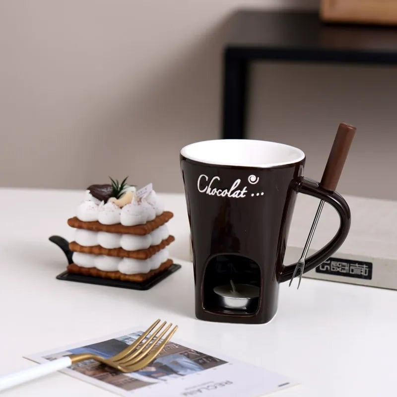 Handmade Chocolate Melting Mug – The Cozy Fondue Experience