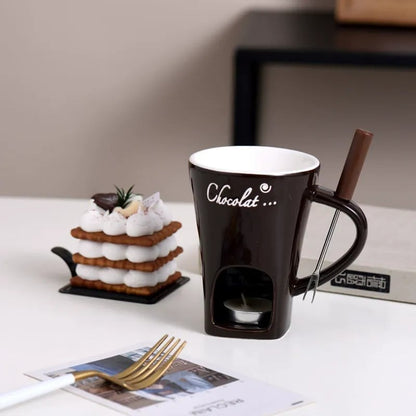 Handmade Chocolate Melting Mug – The Cozy Fondue Experience