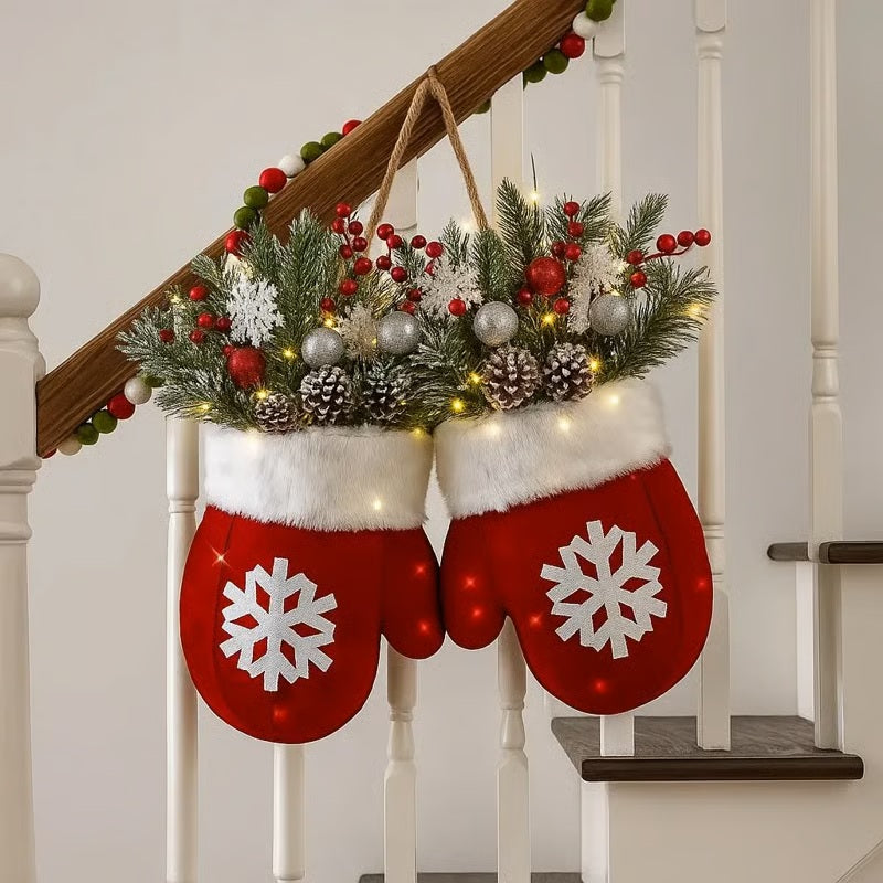 🔥Christmas Sales 49% OFF🔥Sparkling Christmas Mitten Wreath