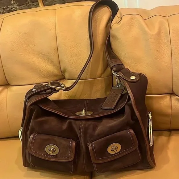 Large-Capacity Suede Shoulder Bag