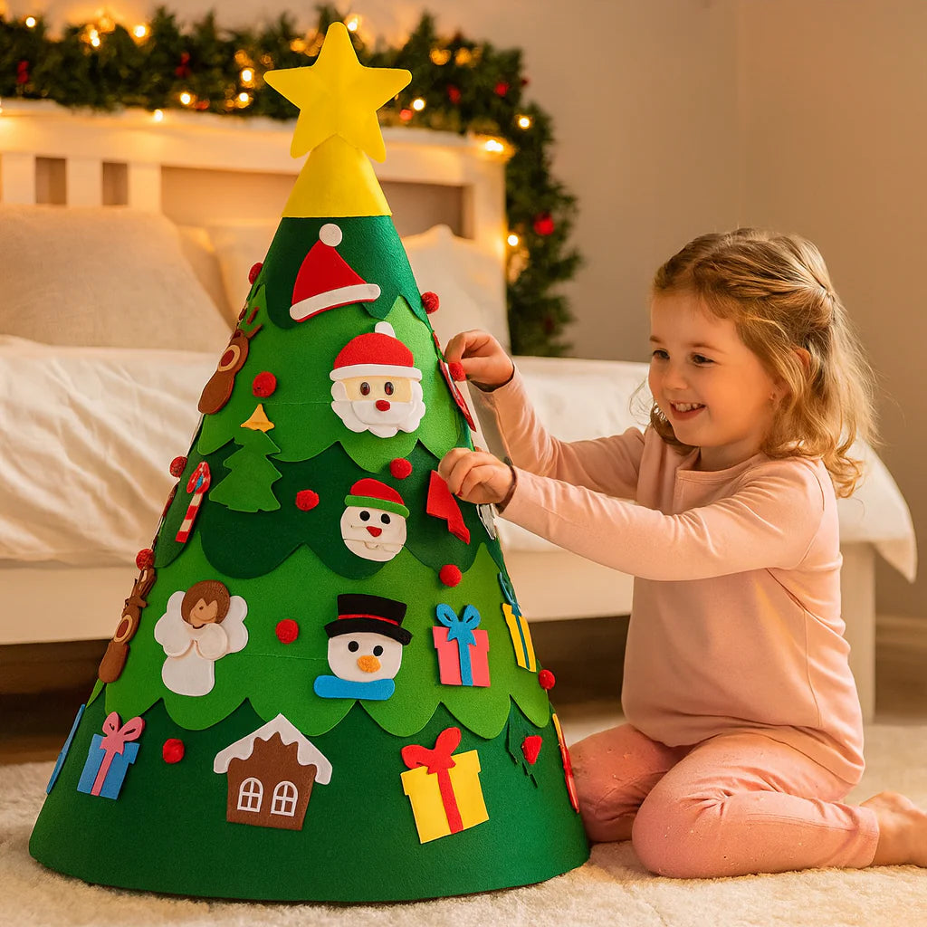 🎄3D Children's DIY Felt Christmas Tree