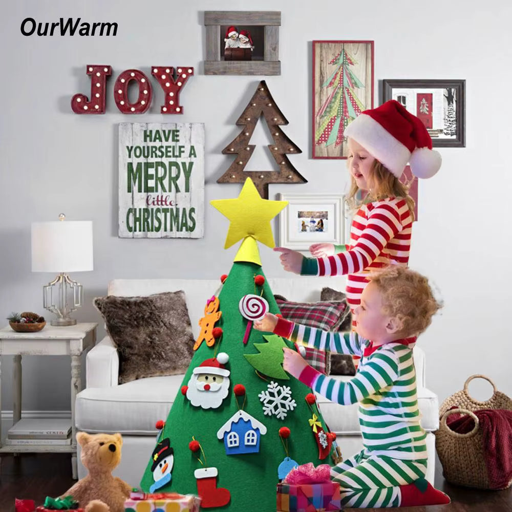 🎄3D Children's DIY Felt Christmas Tree
