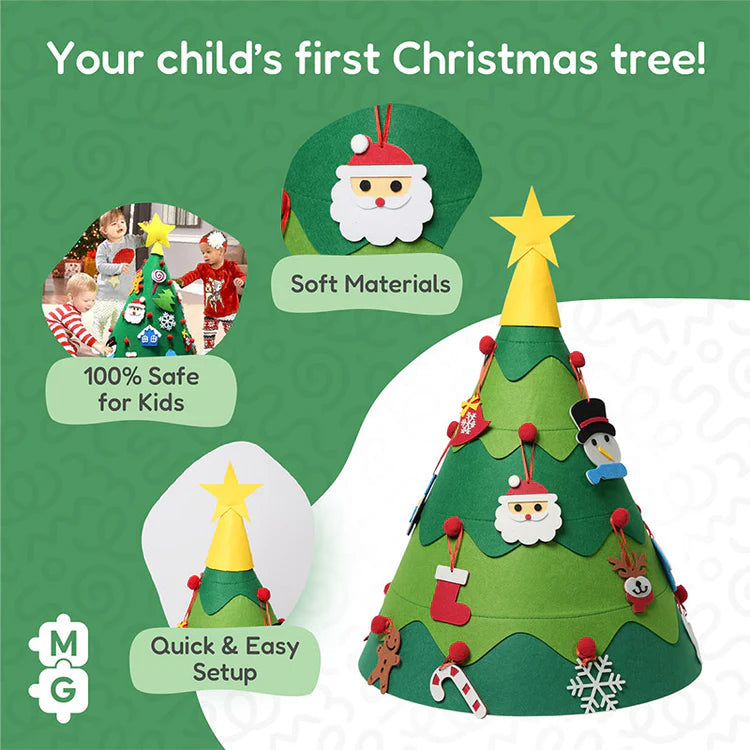 🎄3D Children's DIY Felt Christmas Tree