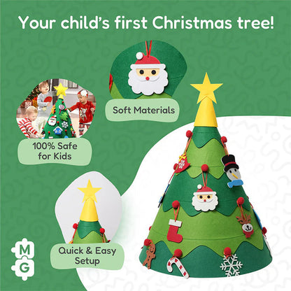 🎄3D Children's DIY Felt Christmas Tree