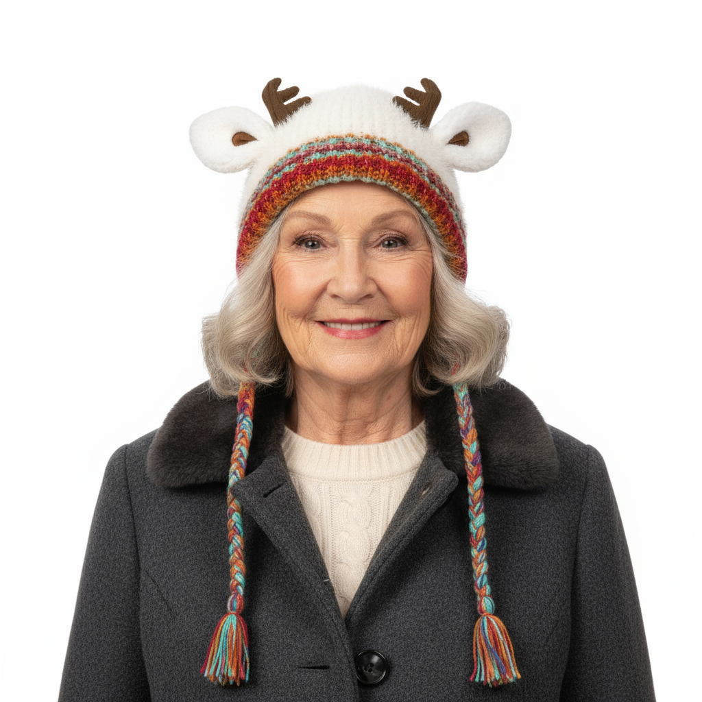 🎄🦌Cute Christmas Reindeer Antler Plush Hat