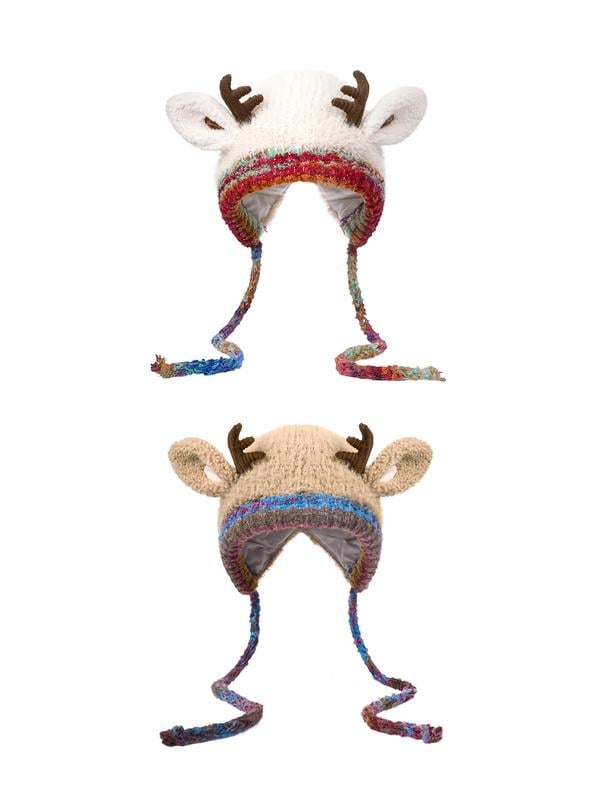 🎄🦌Cute Christmas Reindeer Antler Plush Hat