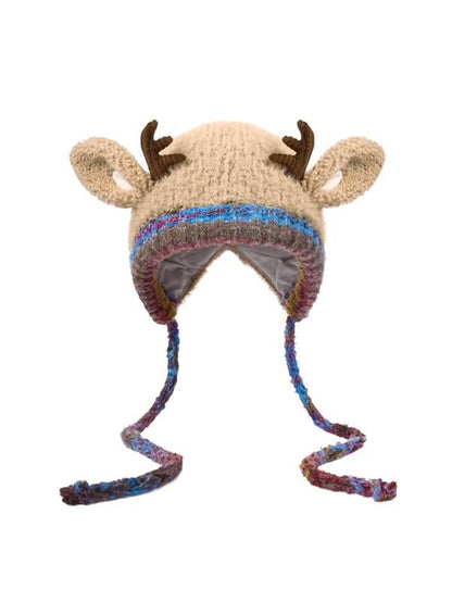 🎄🦌Cute Christmas Reindeer Antler Plush Hat