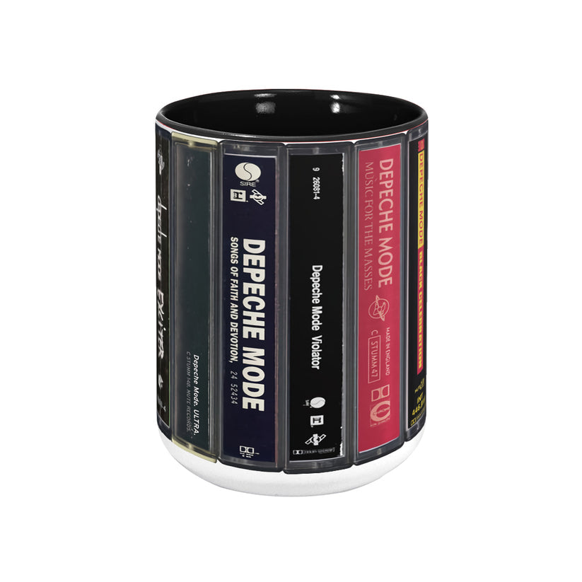 Depeche Mode Albums Cassette Retro Collection Accent Mug