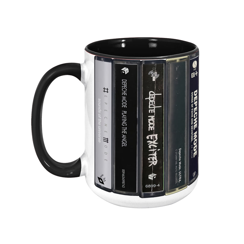 Depeche Mode Albums Cassette Retro Collection Accent Mug