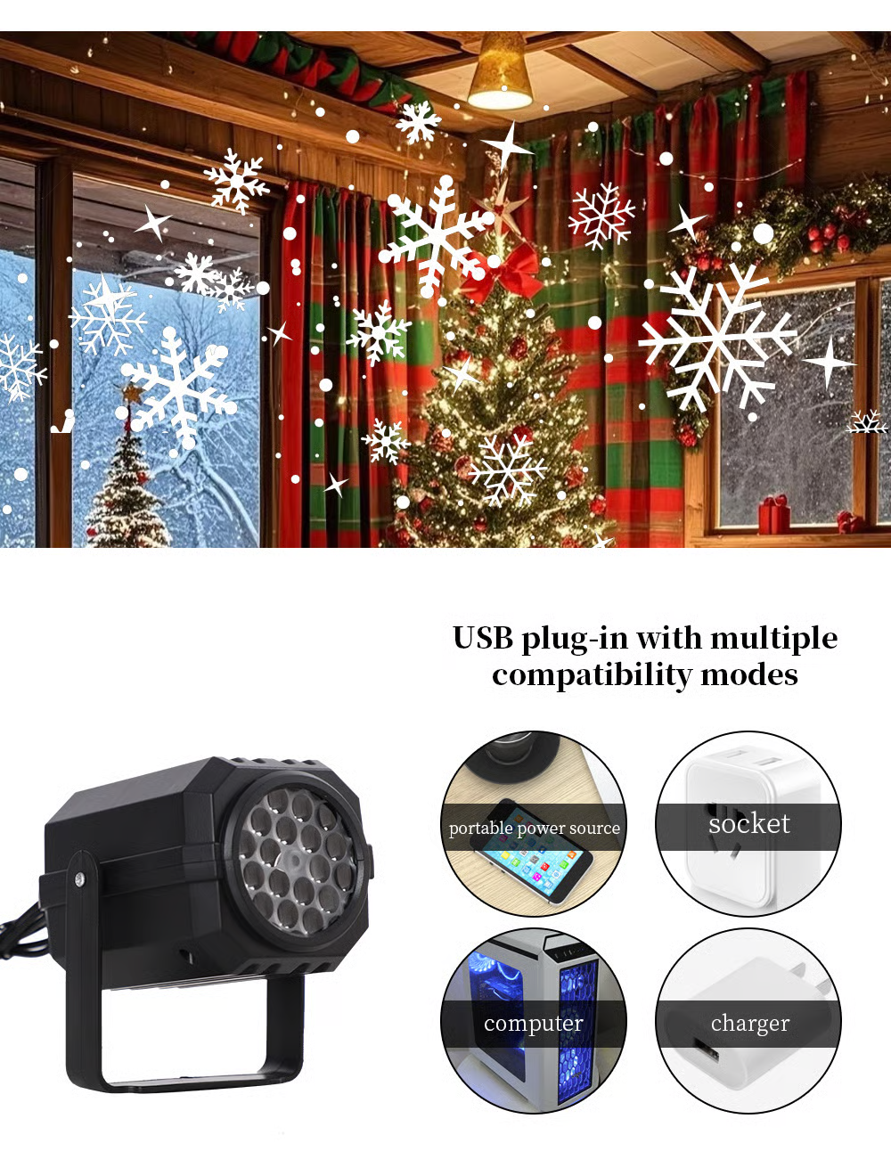 ⭐ LED Christmas Projection Lamp – 16 Patterns Of Pure Holiday Magic!