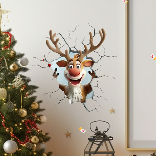 Creative Christmas Santa Wall Stickers
