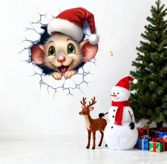 Creative Christmas Santa Wall Stickers