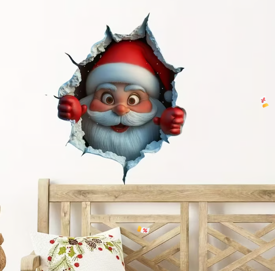 Creative Christmas Santa Wall Stickers