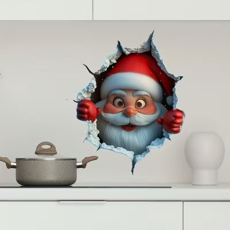 Creative Christmas Santa Wall Stickers