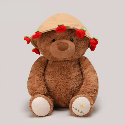 Teddy Bear With A Bouquet Of Flowers