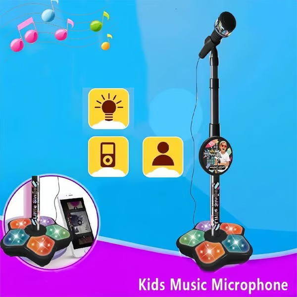 Kids Karaoke Machine With Light  | Sing-Along Microphone Toy For Girls