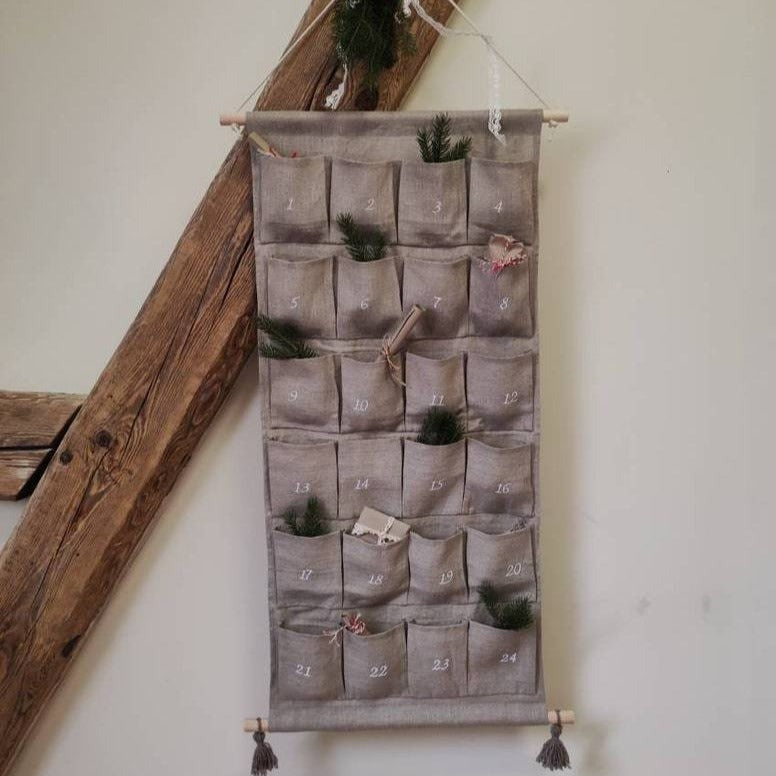 Natural Linen Advent Calenda