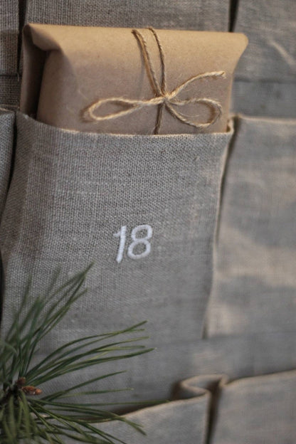 Natural Linen Advent Calenda