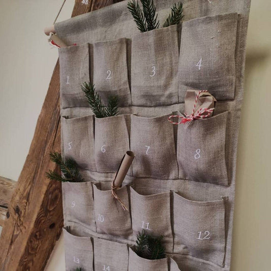 Natural Linen Advent Calenda
