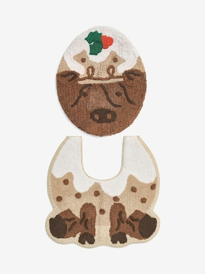 Christmas The Highland Cow 100% Cotton Pedestal Set