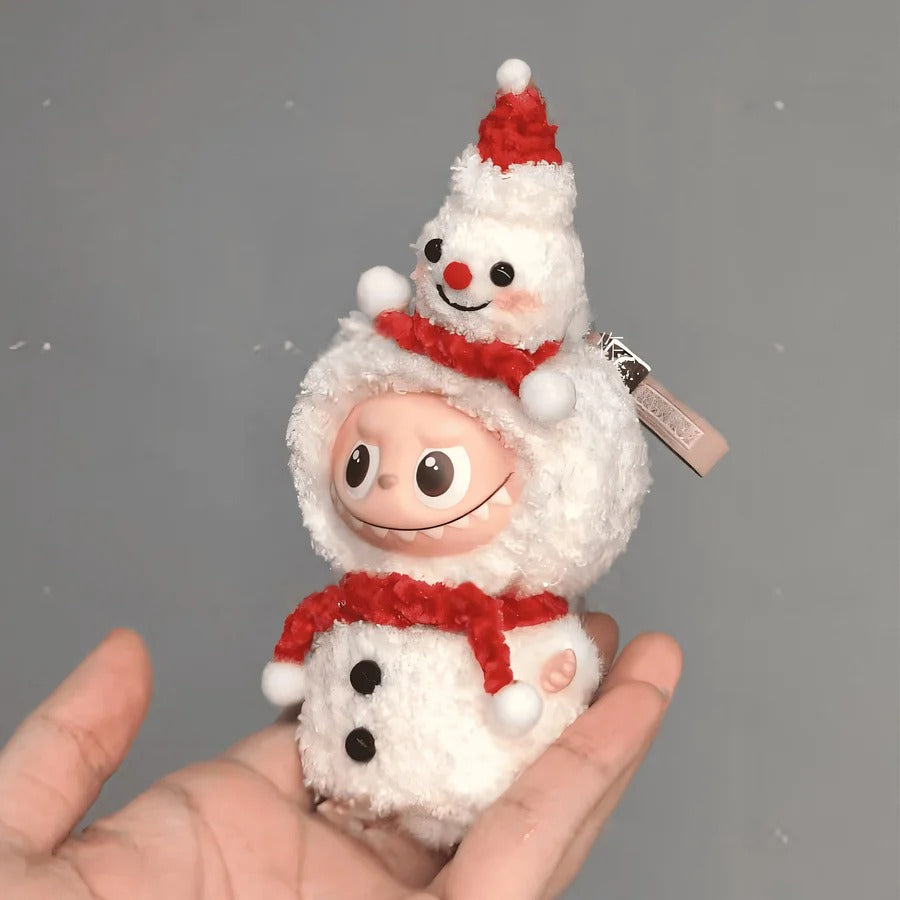 Labubu 4.0 Christmas Doll Dress Set - Fluffy Snowman