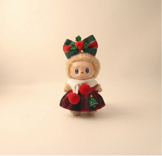 Labubu Pin For Love (V4) Holiday Ribbon Dress Outfit