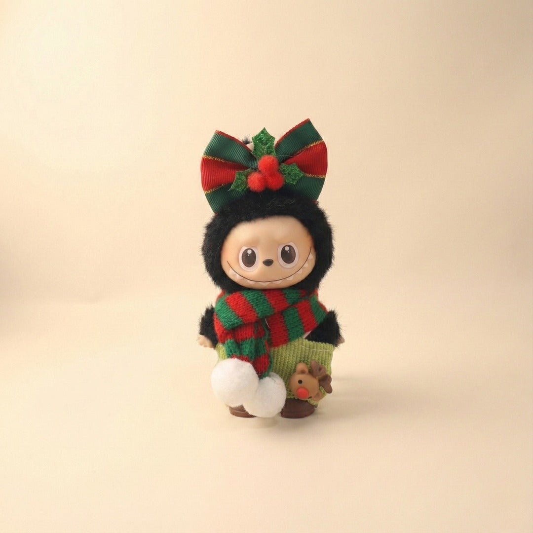 Labubu Pin For Love (V4) Holiday Ribbon Knit Outfit