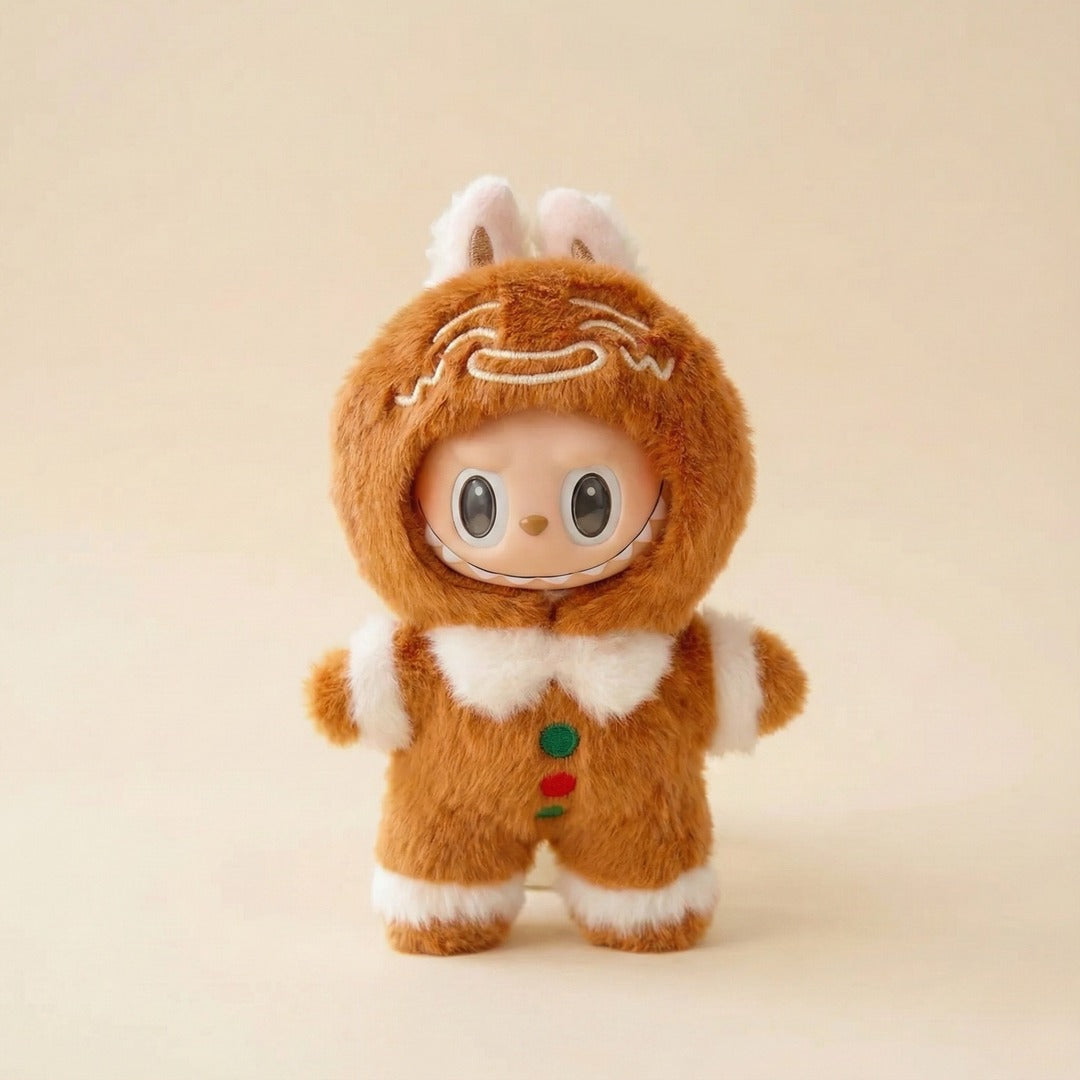 Labubu Gingerbread Fuzzy Outfit