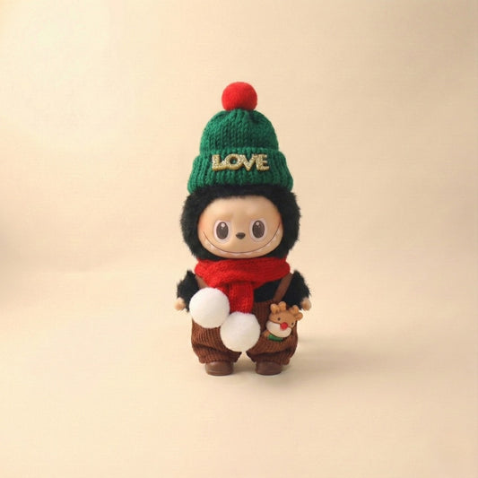 Labubu Pin For Love (V4) Holiday Love Knit Outfit