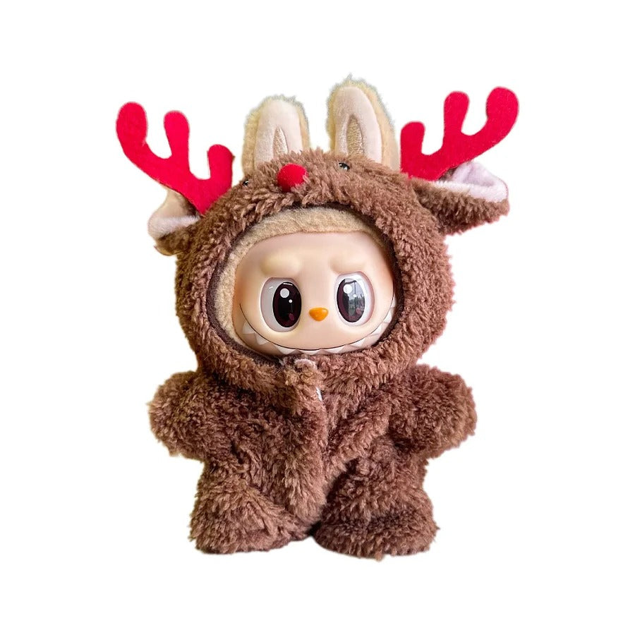 Labubu doll clothes, Christmas reindeer winter outfits