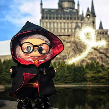 Labubu doll costume wizard school uniform set Harry Potter-inspired Hogwarts costume