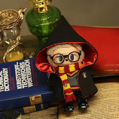 Labubu doll costume wizard school uniform set Harry Potter-inspired Hogwarts costume