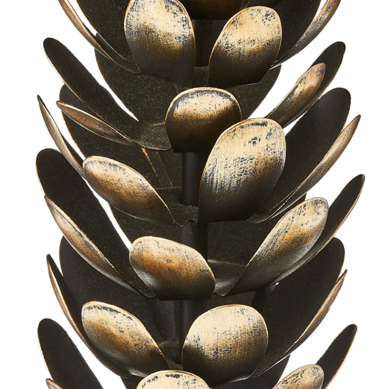 Pinecone Decorated Christmas Taper Candle Holder