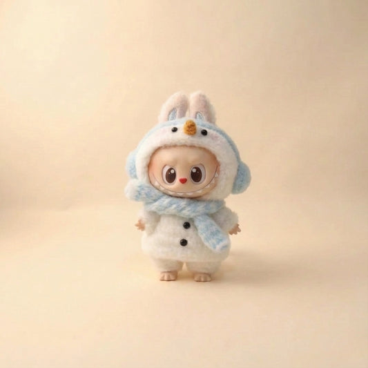 1284Labubu 4.0 Snowman Knit Outfit (Blue)