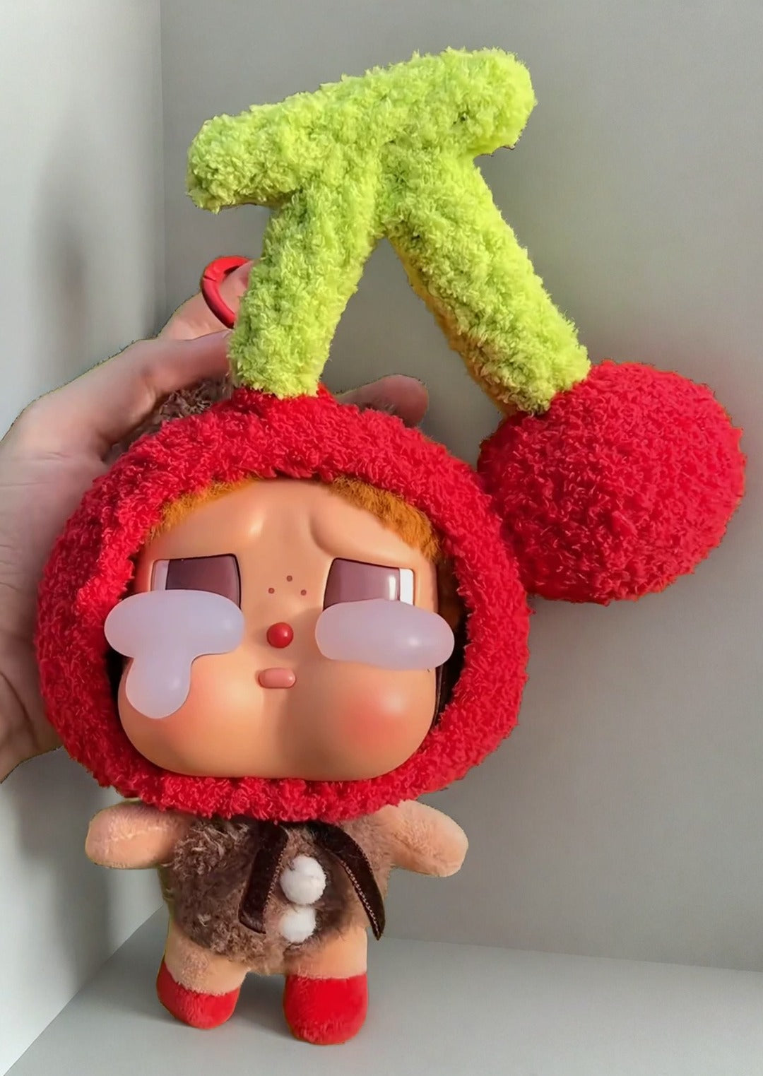 Crybaby Cherry Costume - Plush Fruit Hood Set