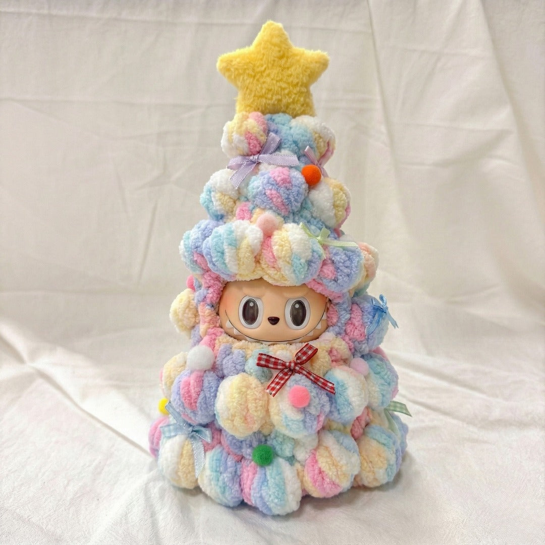 Labubu Pastel Christmas Tree Outfit – With Carry Strap