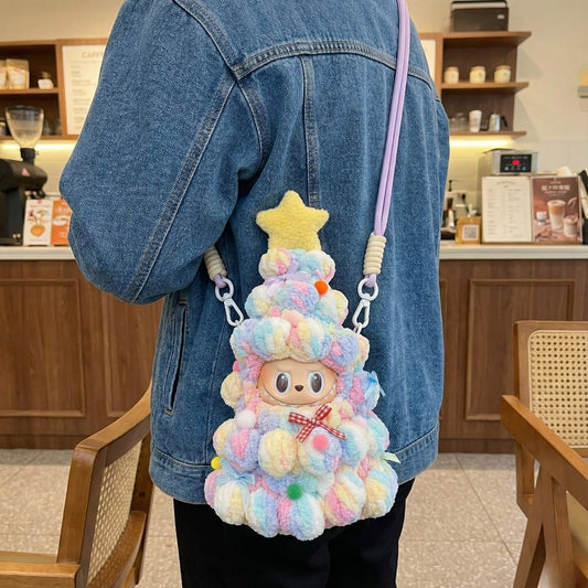 Labubu Pastel Christmas Tree Outfit – With Carry Strap